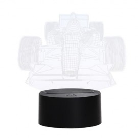 3D COLORFUL RACING CAR MODEL TOUCH SWITCH TABLE LAMP (WHITE)