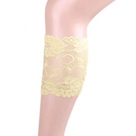 STYLISH ELASTIC LACEWORK LEG SLEEVES BOOTS SET FOR WOMEN (LIGHT YELLOW)