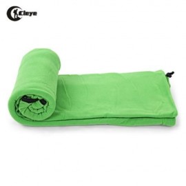 CLEYE WARM PORTABLE POLYESTER POLAR FLEECE SLEEPING BAG (GREEN)