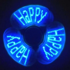 STRESS RELIEVER FIDGET SPINNER WITH LETTERS LED LIGHT (GREEN)