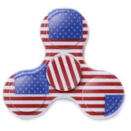 PLASTIC NATIONAL FLAG PATRIOTIC PATTERNED FIDGET SPINNER (BLUE)