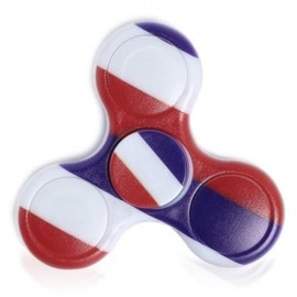PLASTIC NATIONAL FLAG PATRIOTIC PATTERNED FIDGET SPINNER (WHITE)