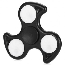 ABS TRIANGLE FIRE WHEEL FIDGET SPINNER WITH LED LIGHT ADHD FOCUS ANXIETY RELIEF TOY (BLACK