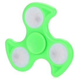 ABS TRIANGLE FIRE WHEEL FIDGET SPINNER WITH LED LIGHT ADHD FOCUS ANXIETY RELIEF TOY (GREEN