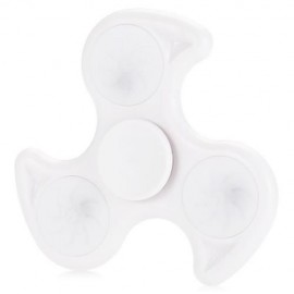 ABS TRIANGLE FIRE WHEEL FIDGET SPINNER WITH LED LIGHT ADHD FOCUS ANXIETY RELIEF TOY (WHITE