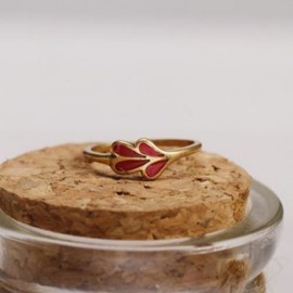CHIC WOMEN'S LEAF DECORATED RING (GOLDEN)
