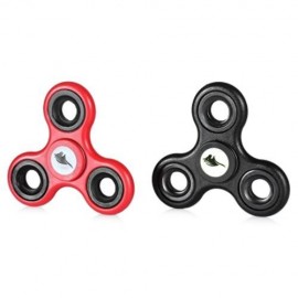 KELIMA COUPLE PK FIDGET SPINNER TRIPLE BLADE STRESS RELIEVER TOY 2PCS (BLACK AND PINK)