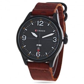 CURREN 8265 JAPAN MOVEMENT MALE QUARTZ WATCH (BLACK AND BROWN)