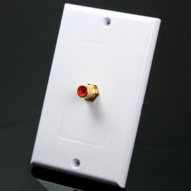TL - 035 118 MM SINGLE PORT RCA  AUDIO VIDEO WALL FACE PANEL (WHITE)