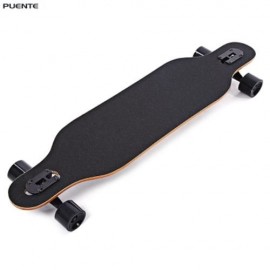 PUENTE SILENT LONG SKATEBOARD ROLLER SCOOTER ENTERTAINMENT SPORT KIT (BLACK)