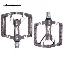 SHANMASHI Paired Outdoor Cycling Road Mountain Bicycle Pedal (TITANIUM GREY)