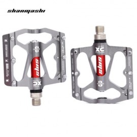 SHANMASHI PAIRED ALUMINIUM ALLOY ROAD MOUNTAIN BICYCLE PEDAL (TITANIUM GREY)