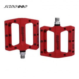 SCUDGOOD SG - 1512B PAIRED NYLON FIBER BICYCLE PEDAL (RED)