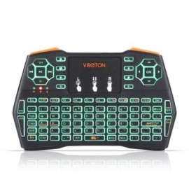 VIBOTON I8 PLUS 2.4G WIRELESS KEYBOARD FLY AIR MOUSE TOUCHPAD BACKLIGHT VERSION (BLACK)