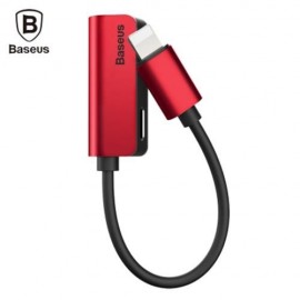 BASEUS L32 8 PIN TO 3.5MM AUDIO ADAPTER FOR IPHONE 7 / 7 PLUS (RED)