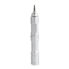 X 1 RECHARGEABLE AVIATION ALUMINIUM MINI ELECTRIC SCREWDRIVER (SILVER)