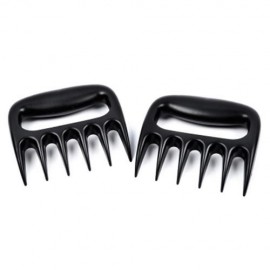 2PCS CLAW SHAPE MEAT SHREDDING HANDLER FOR PORK CHICKEN BEEF (BLACK)