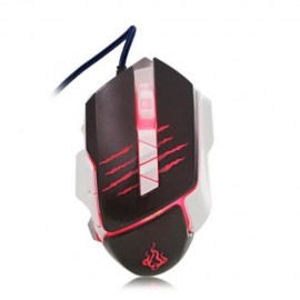HTS - H400 - L WIRED GAMING MOUSE WITH LED LIGHT (LIGHT GRAY)