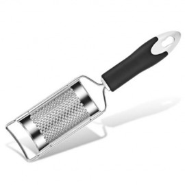 STAINLESS STEEL GINGER POTATO GRATER WITH NON-SLIP HANDLE (SILVER AND BLACK)