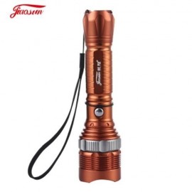 JIAOSUN T6 3 MODES ZOOMING FLASHLIGHT ALUMINIUM ALLOY OUTDOOR TORCH (BRONZE-COLORED)