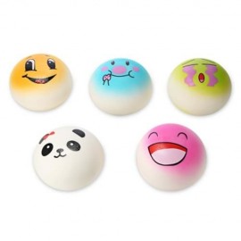 5PCS SQUISHY PU SPONGE SLOW RISING SIMULATE BREAD TOY (COLORMIX)