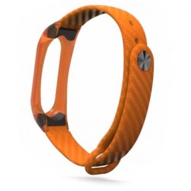 WRISTBAND FOR XIAOMI MI BAND 2 SILICON   PLASTIC MATERIAL (ORANGE)