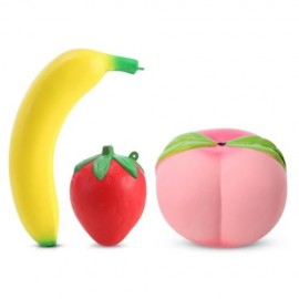 SLOW RISING SIMULATE STRAWBERRY   PEACH   BANANA PENDANT TOY (COLORMIX)