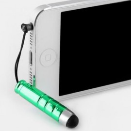 STYLUS PEN WITH 3.5MM DUST PLUG FOR IPHONE IPAD SAMSUNG SMARTPHONE (GREEN)