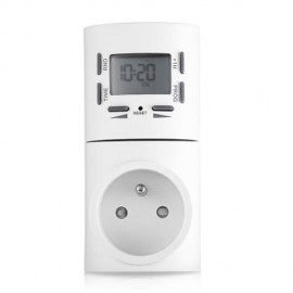 7-DAY DIGITAL PROGRAMMABLE SMART SOCKET PLUG-IN TIMER SWITCH (WHITE)