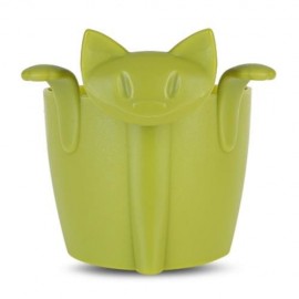 PLASTIC CAT SHAPE TEA INFUSER STRAINER (GREEN)