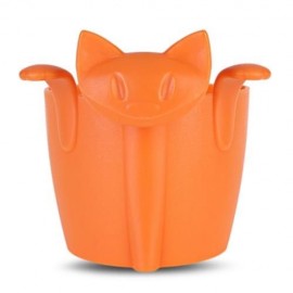 PLASTIC CAT SHAPE TEA INFUSER STRAINER (ORANGE)