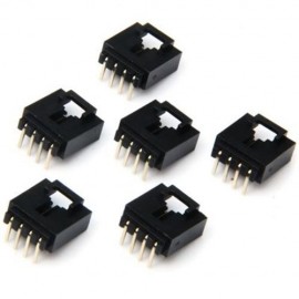 MULTIFUNCTIONAL DIY 4PIN 2.54MM PITCH AUDIO CONNECTORS - 100PCS (BLACK)