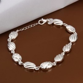 STYLISH CHIC WOMEN'S RHINESTONE SILVER COLOR BRACELET (SILVER)