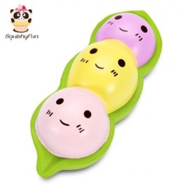 SQUISHYFUN PU SLOW RISING SIMULATE CUTE PEA BREAD TOY (PURPLE)