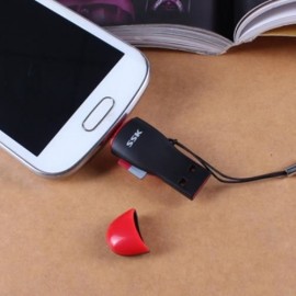 SSK SCRS600 PORTABLE OTG USB AND MICRO USB PLUG TF CARD READER U DISK SUPPORT SMARTPHONE C