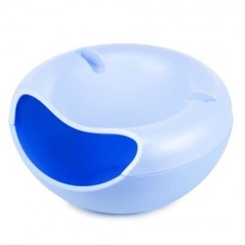 DOUBLE-DECK SNACK STORAGE BOX MELON SEEDS CONTAINER (BLUE)