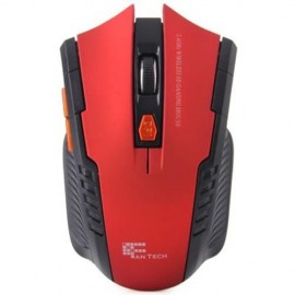 W4 2.4GHZ 6D 2400DPI WIRELESS OPTICAL GAMING MOUSE WITH RECEIVER (RED)