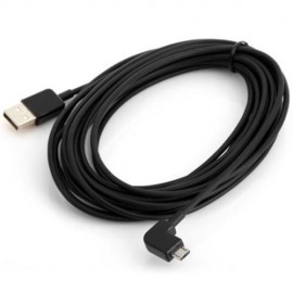 U2-306 5M LEFT ANGLE 90 DEGREES MICRO USB MALE TO USB DATA CHARGING SYNC CABLE (BLACK)