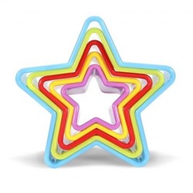 5 PCS DIY FONDANT CAKE MOLDS BAKING TOOL DECORATING MOULDS (COLORMIX)