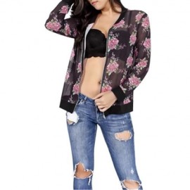 FLOWER PRINT SHEER JACKET (BLACK)