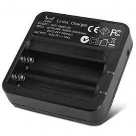 HESENY HXY18650 - 2C 1A LI-ION BATTERY CHARGER WITH US PLUG CABLE (BLACK)