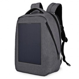 TIGERNU TB3164 WATER-RESISTANT 21L LEISURE BACKPACK LAPTOP BAG WITH SOLAR PANEL (LIGHT GRA