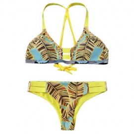 PRINTED CRISS CROSS BIKINI SWIMWEAR (COLORMIX)