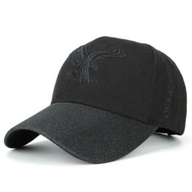 EAGLE LETTERS EMBROIDERY BASEBALL HAT (BLACK)