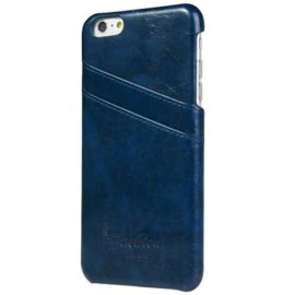 PU LEATHER BACK COVER CASE WITH CARD HOLDER FOR IPHONE 6 PLUS 6S PLUS 5.5 INCHES (SAPPHIRE
