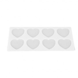 HEAT-RESISTANT HEART-SHAPED SILICONE CAKE MOLD (WHITE)