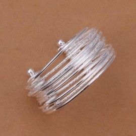 SWEET CUTE WOMEN'S SILVER PLATED LAYERED BRACELET (SILVER)