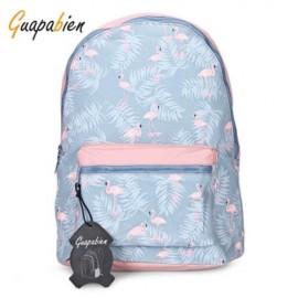 GUAPABIEN PREPPY STYLE PRINT TRAVEL BACKPACK GIRLS SCHOOL BAG (AZURE)