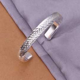 CHIC SILVER PLATED ROUND BRACELET FOR WOMEN (SILVER)