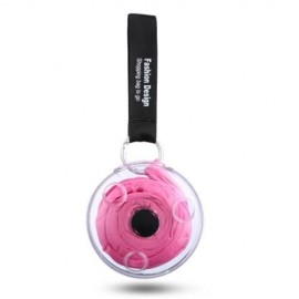 GUAPABIEN PORTABLE REUSABLE SHOPPING BAG WITH CARABINER (PINK)